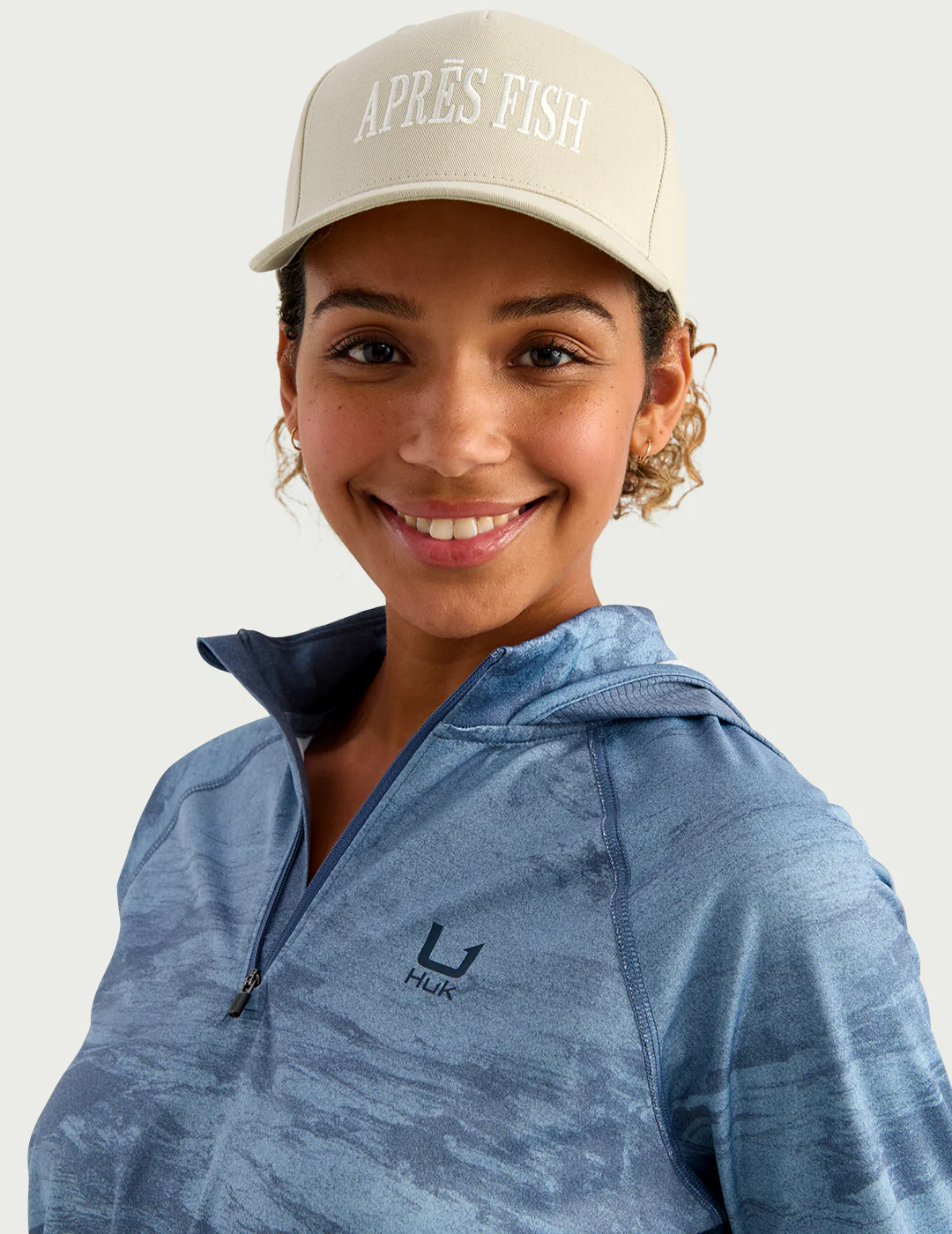 Womens Apres Fish Trucker Hat - Image 2