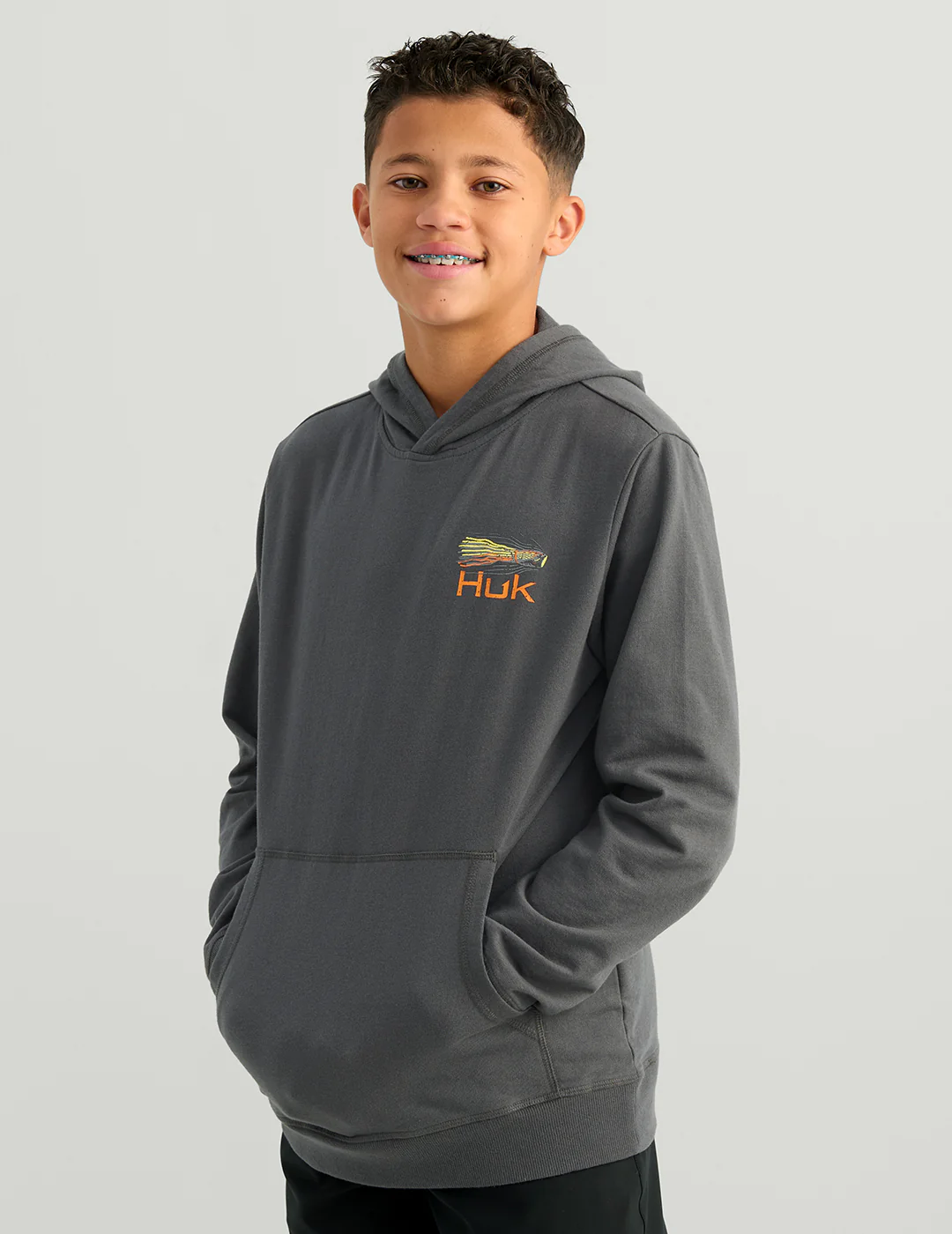 Kids Edisto Fast Badge Terry Hoodie - Image 7