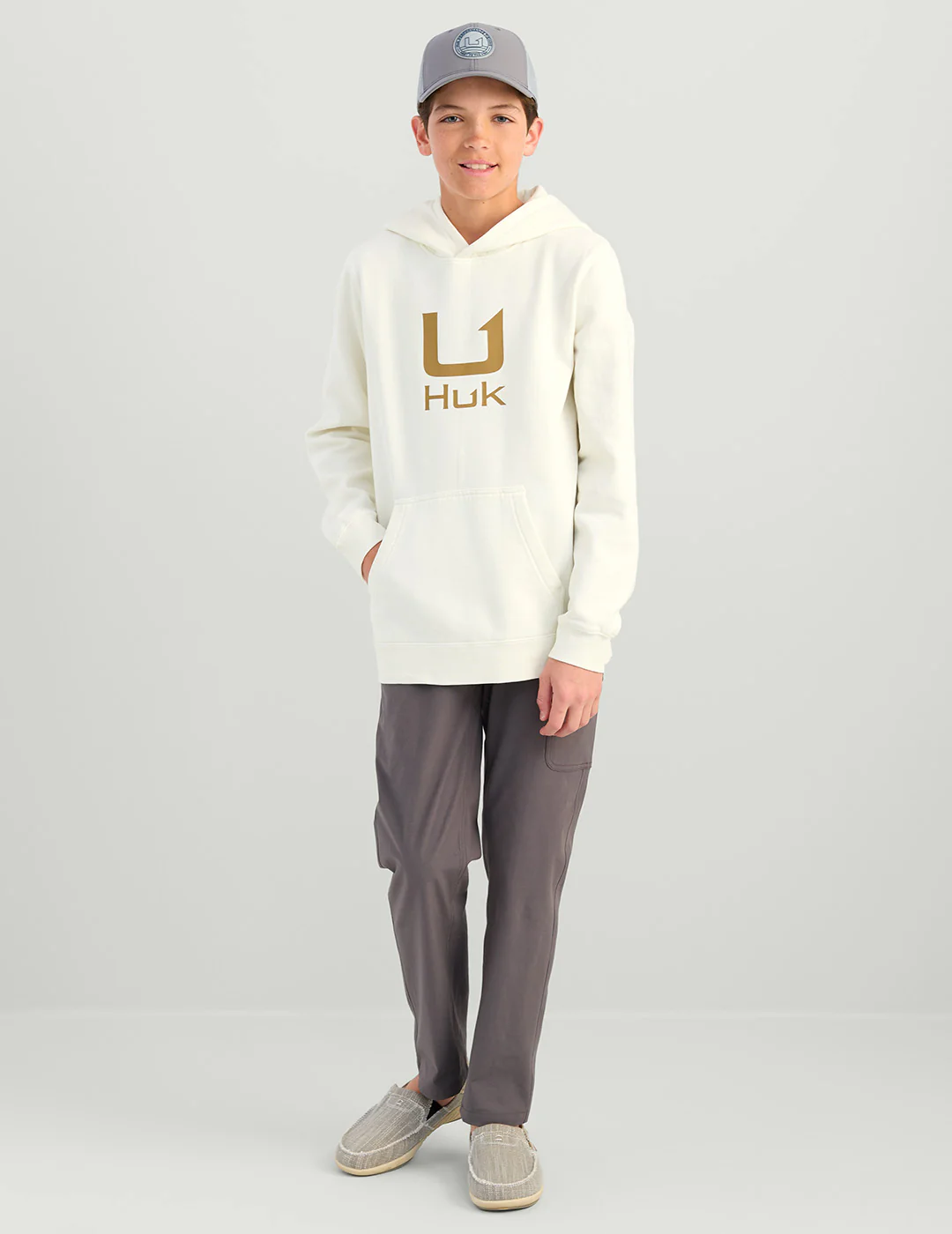 Kids Huk Barb U Cotton Fleece Hoodie - Image 3