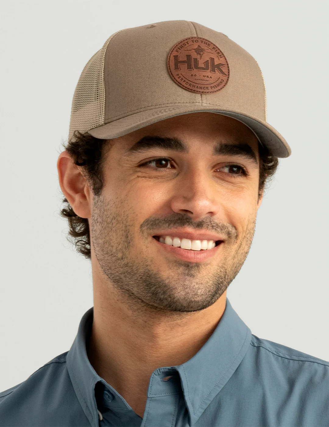 Leather Patch Trucker Hat - Image 2
