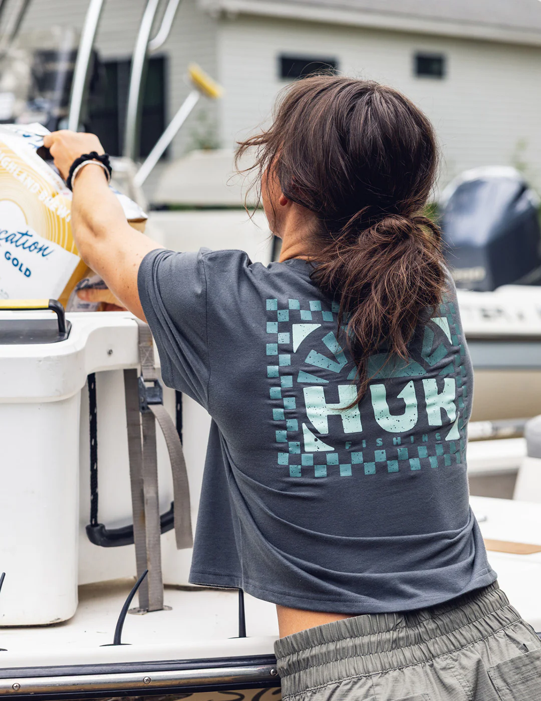 Womens Sunrise Crop Pocket Tee - Image 4