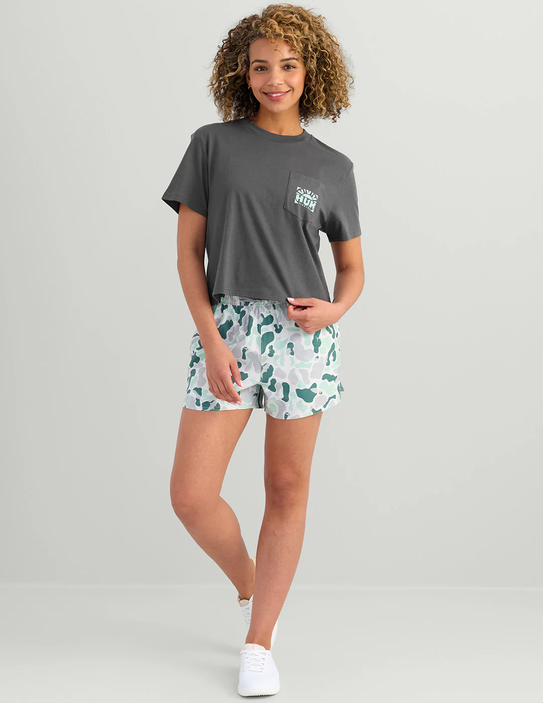 Womens Sunrise Crop Pocket Tee - Image 5