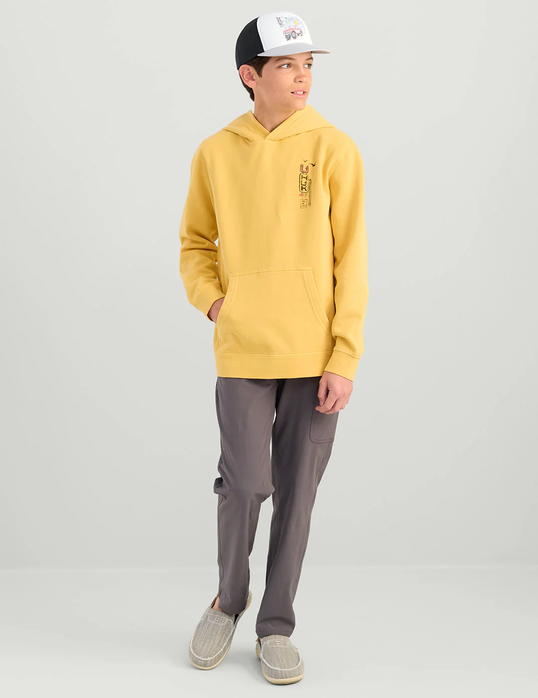 Kids Huk Truck Cotton Hoodie - Image 3