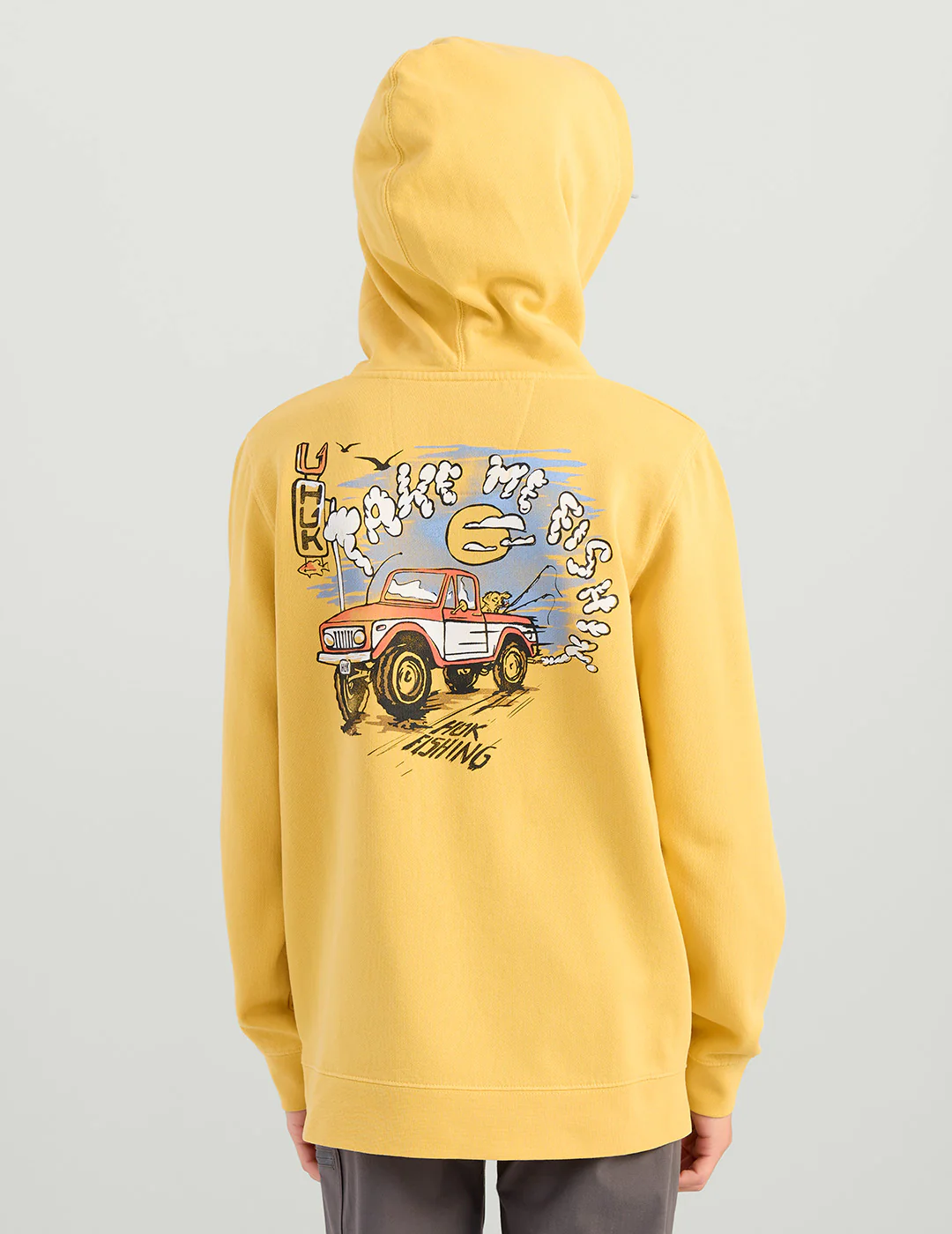 Kids Huk Truck Cotton Hoodie - Image 4