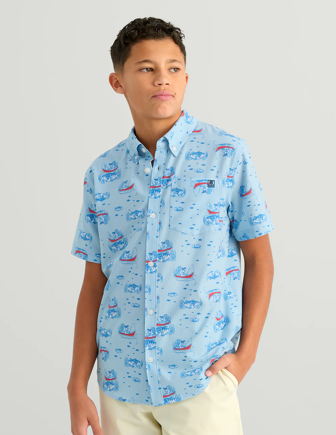 Kids Kona Short Sleeve Button-Down - Image 5