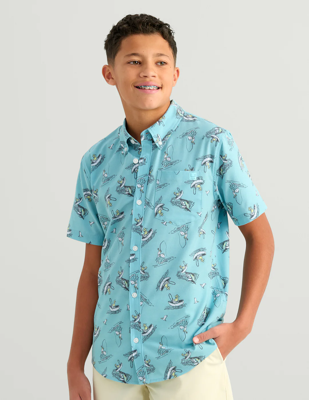 Kids Kona Short Sleeve Button-Down