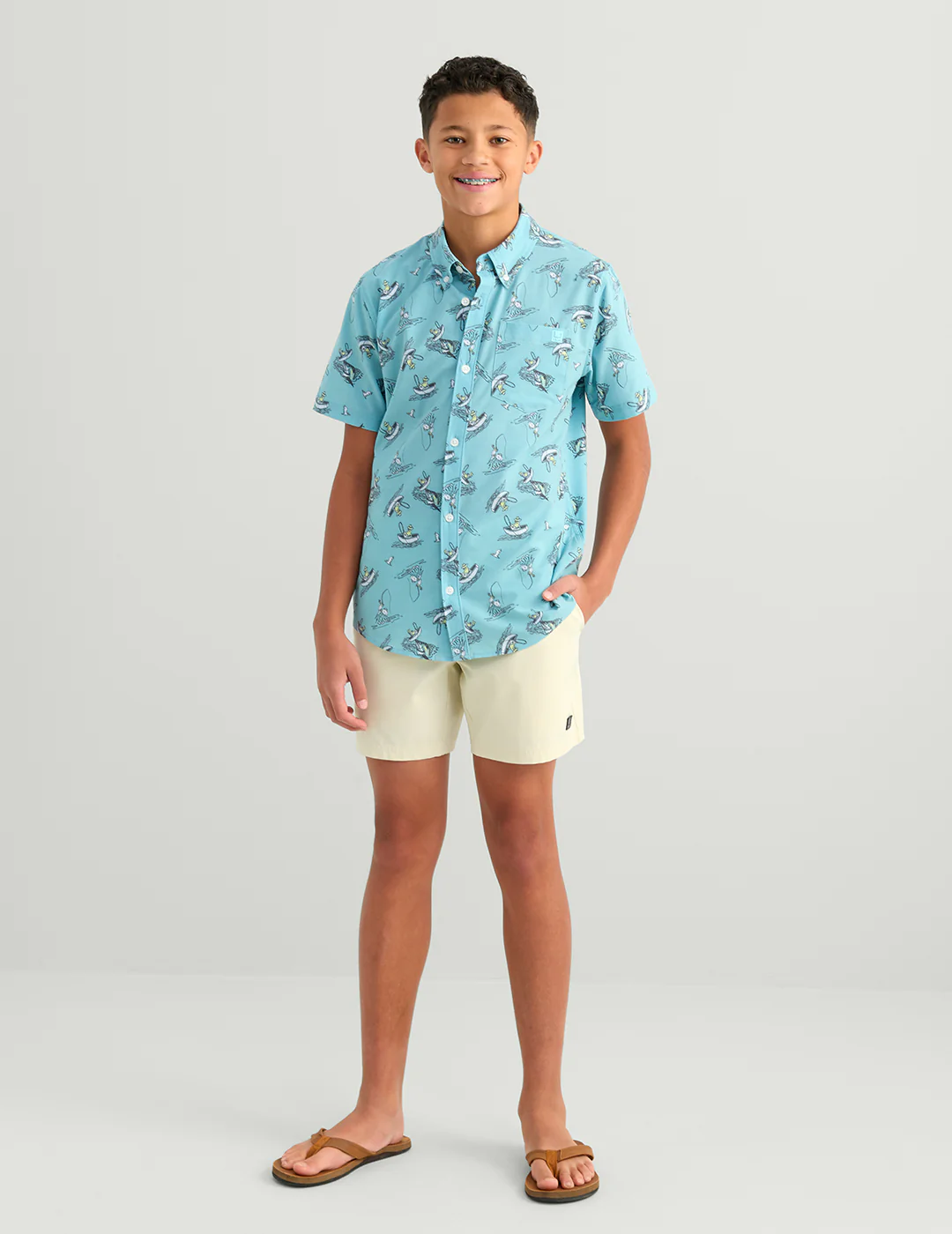 Kids Kona Short Sleeve Button-Down - Image 4