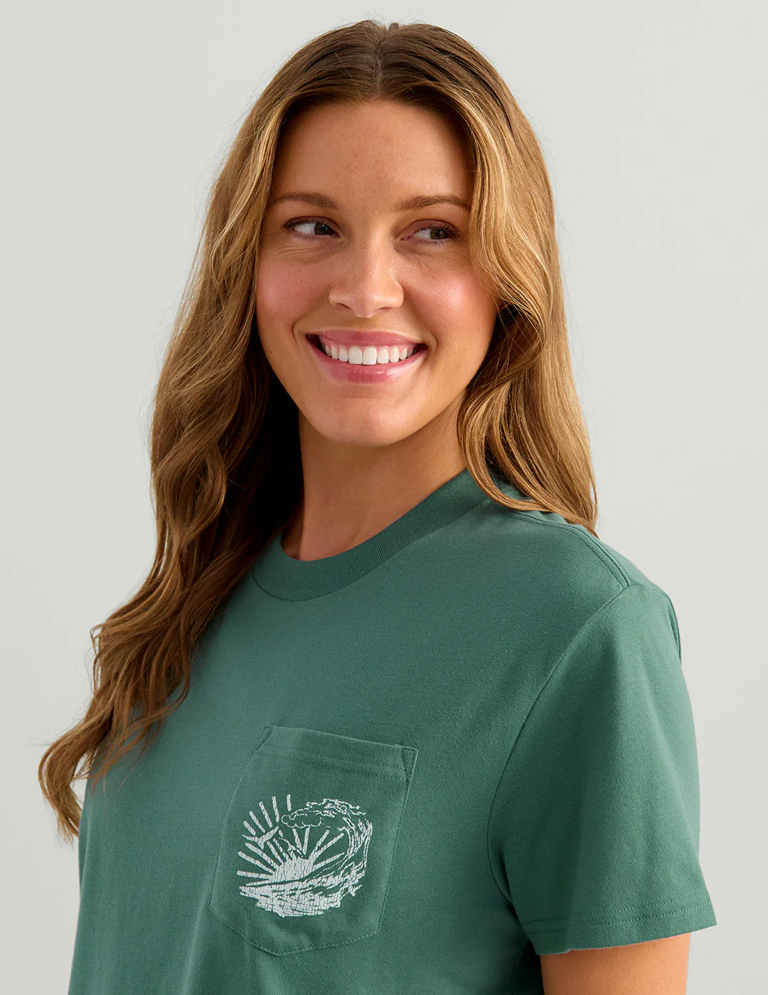 Womens Raised on Waves Pocket Tee - Image 4