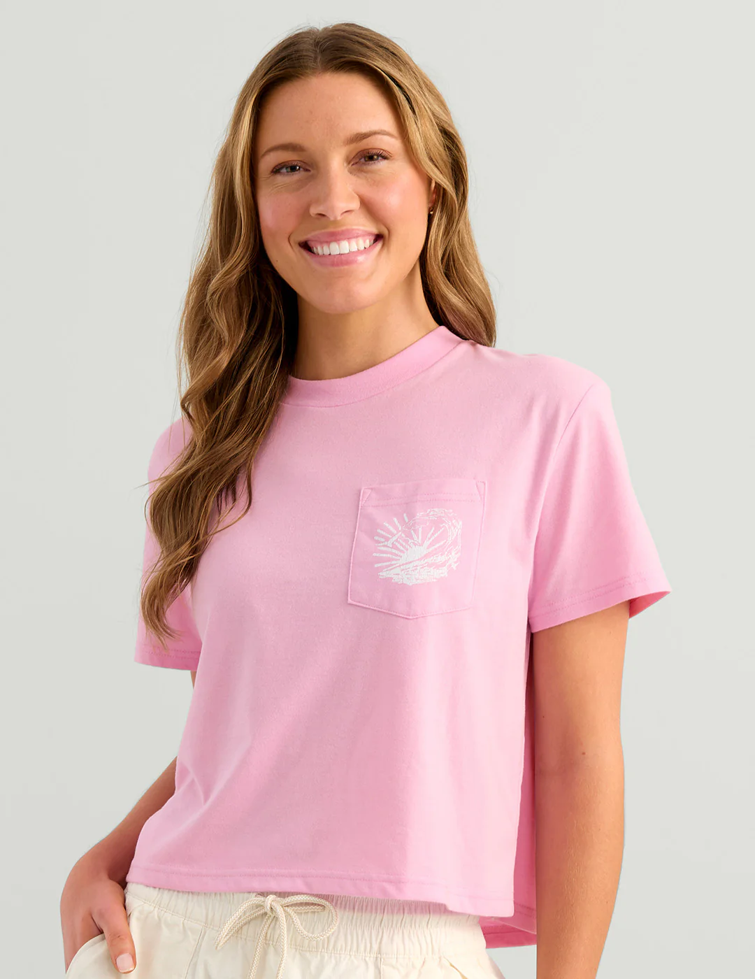 Womens Raised on Waves Pocket Tee - Image 2