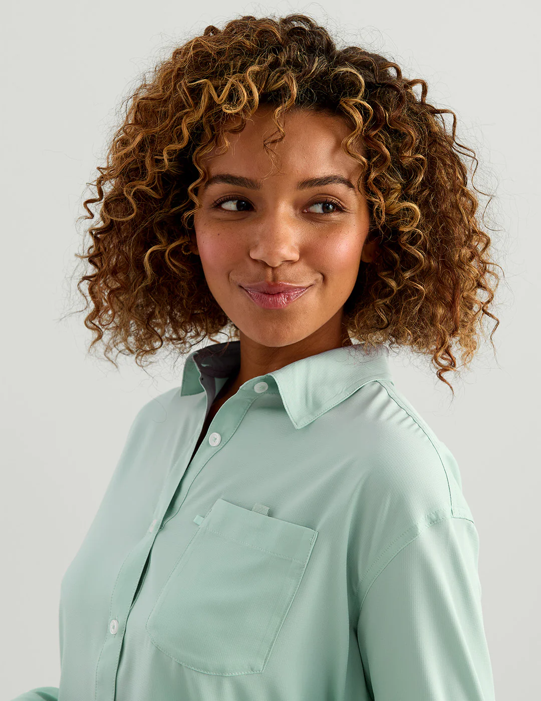 Womens Tide Point Oversized Shirt - Image 7
