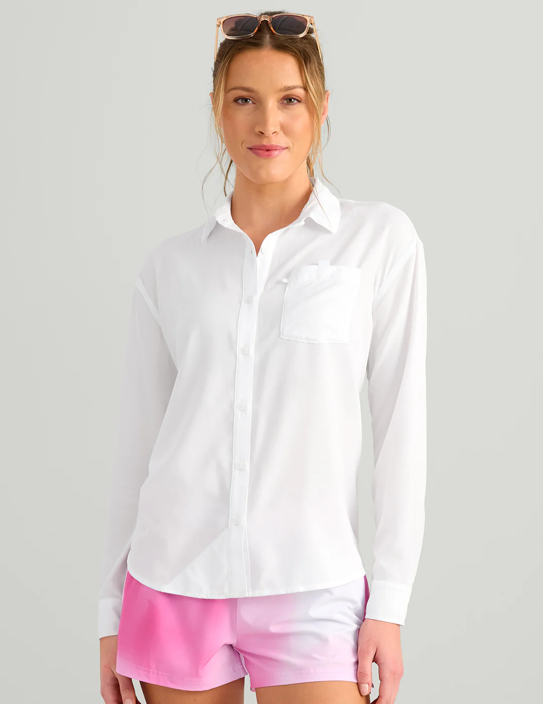 Womens Tide Point Oversized Shirt - Image 5