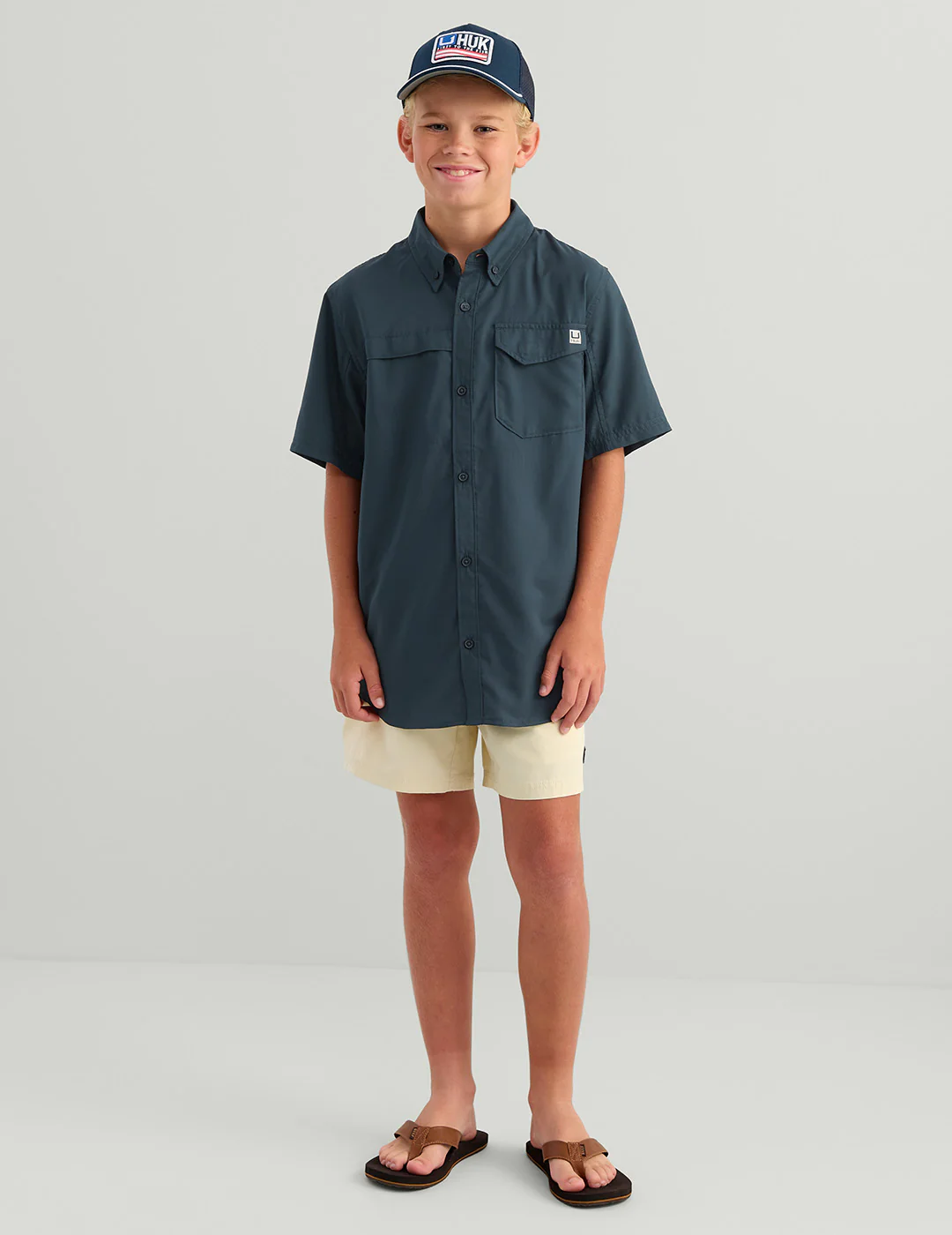 Kids Tide Point Short Sleeve Button Down - Image 3